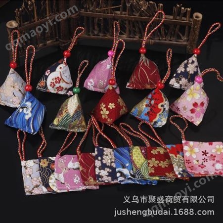 端午香包小挂件三角粽子香囊艾叶驱蚊手工diy材料包香袋和风空袋